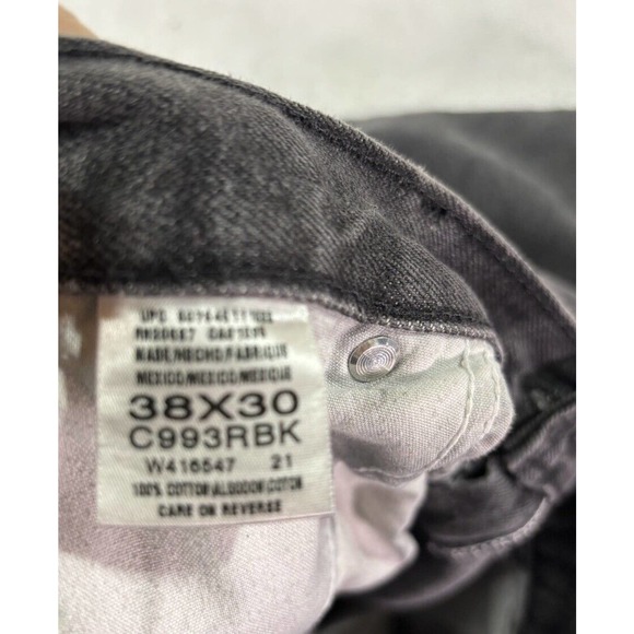 Dickies Mens Faded Black Denim Jeans Size 38x30 Distressed RN20697 - Picture 8 of 11